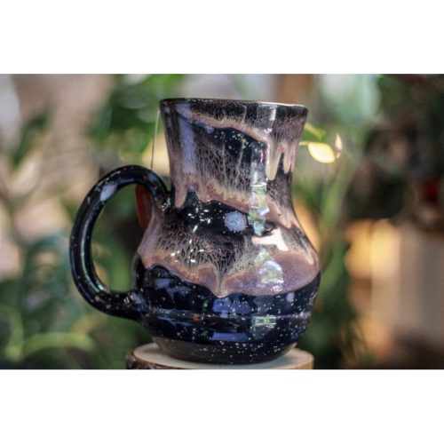 28-C Cosmic Amethyst Grotto Barely Flared Notched Acorn Mug, 28 oz.