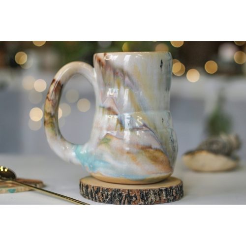 02-B Soft Earth Series PROTOTYPE Textured Acorn Mug, 19 oz.
