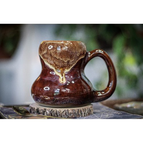 08-E EXPERIMENT Notched Acorn Gourd Mug, 18 oz.