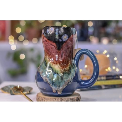 09-A Rocky Mountain Midnight Notched Acorn Gourd Mug, 27 oz.