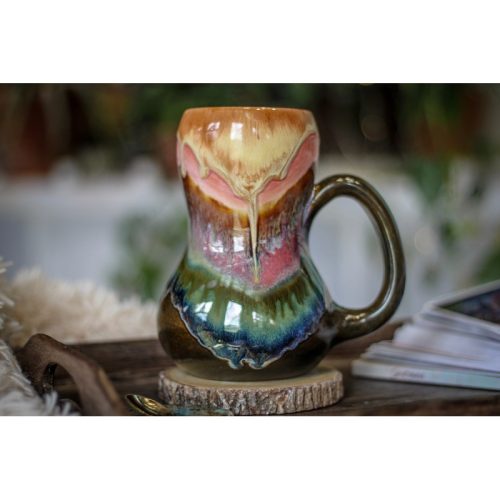 11-B Coral Meadows Gourd Mug, 27 oz.
