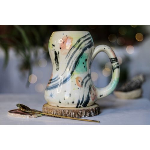 12-D Atomic Jazz Acorn Gourd Mug, 20 oz.