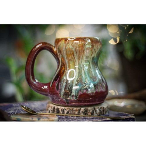 15-D Aqua Falls Acorn Gourd Mug, 17 oz.