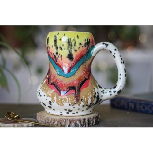 18-B Desert Rainbow Acorn Gourd Mug, 24 oz.
