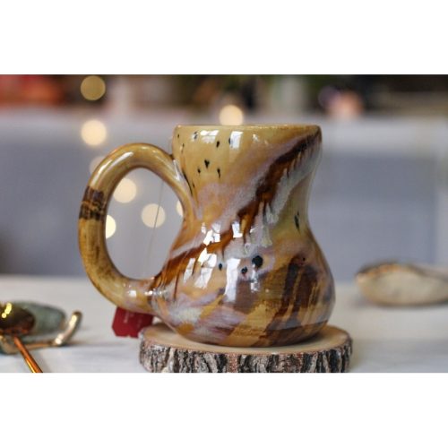 18-F EXPERIMENT Petite Notched Gourd Mug, 12 oz.
