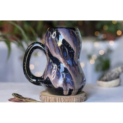 20-C Cosmic Amethyst Grotto Acorn Gourd Mug, 24 oz.