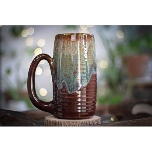 20-D Aqua Falls Textured Stein Mug, 23 oz.
