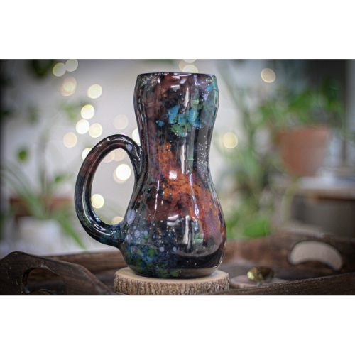 23-A Rainbow Stellar Tall Gourd Mug, 28 oz.