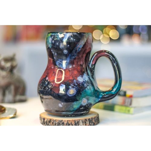 27-A Rainbow Stellar Acorn Gourd Mug, 25 oz.