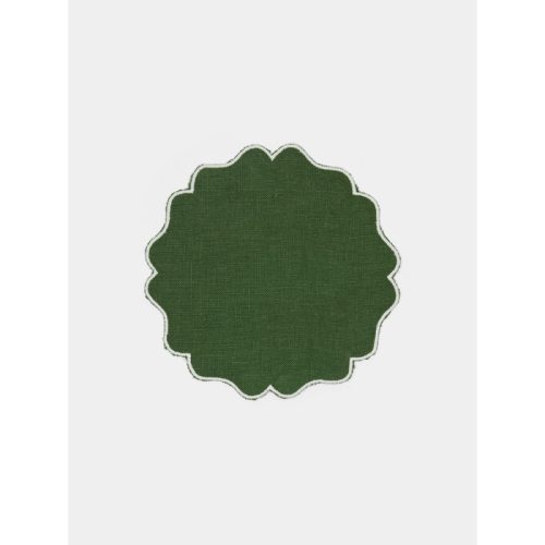 Alhambra Embroidered Linen Coasters (Set of 6)