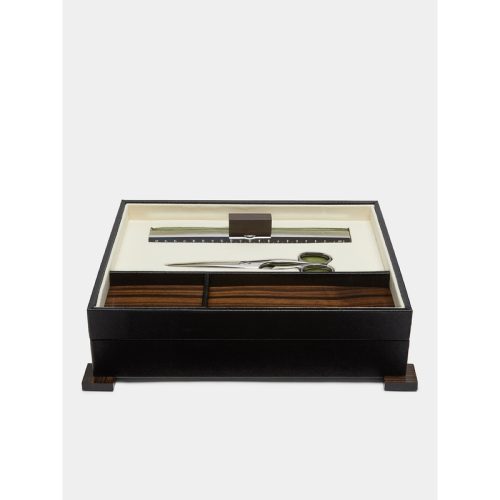 Ebony and Leather Desk Set