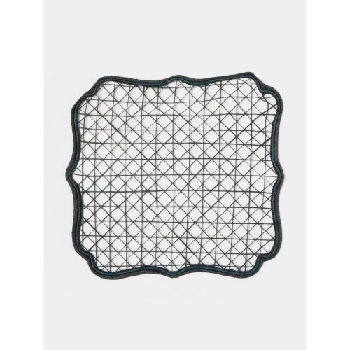 English Bezel Handwoven Palm Placemats (Set of 4)