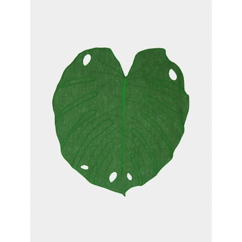 Monstera Embroidered Linen Placemats (Set of 4)