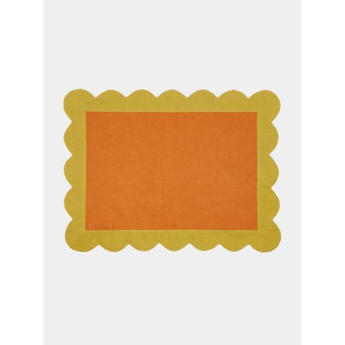 Rapallo Scalloped Linen Placemats (Set of 4)