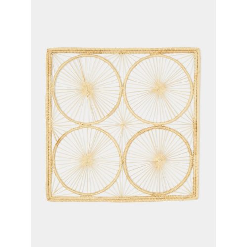 Spider Circles Handwoven Palm Placemats (Set of 4)