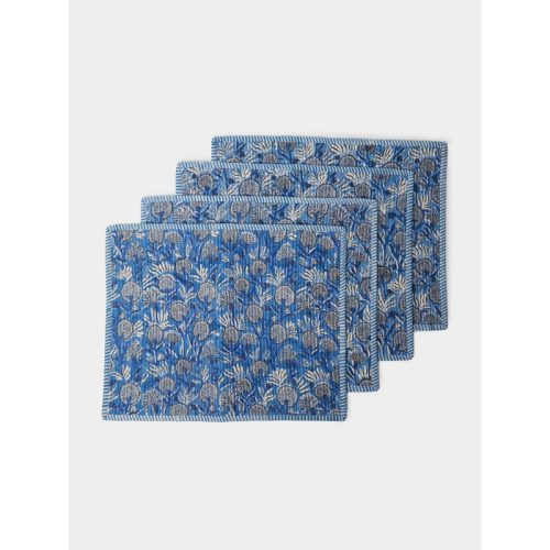 The Breakfast Hand-Printed Cotton Reversible Placemats (Set of 4)