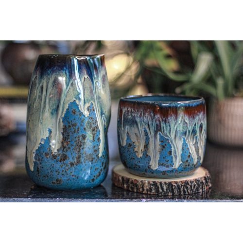 10-D New Wave Divot Bedside Pitcher and Cup Set, 21 oz./13 oz.