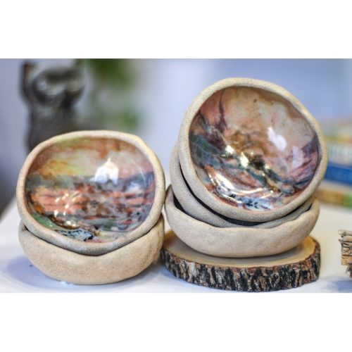 10-F Soft Earth Series PROTOTYPE Pinch Pots, 1-2 oz.
