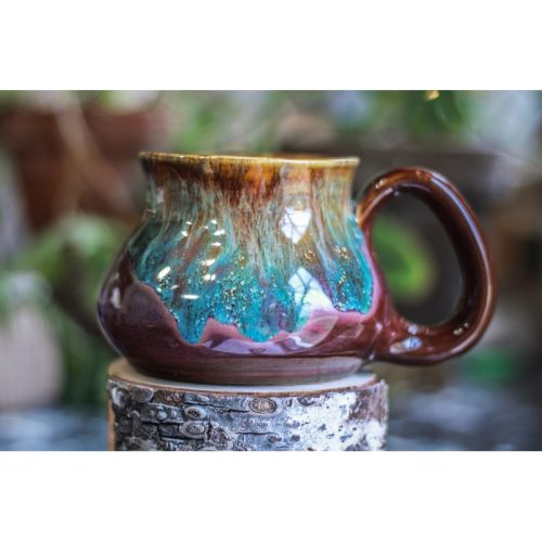 DRAWING WINNER 15-D Aqua Falls Barely Flared Squat Mug – MINOR MISFIT, 20 oz. – 10% off