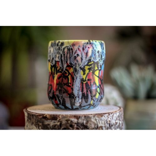 07-G EXPERIMENT Graffiti Petite Gourd Cup , 7 oz.