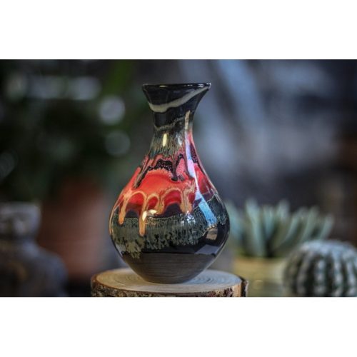 16-A Molten Strata Vase, 9 oz