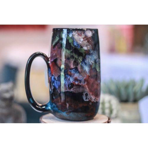 22-A Rainbow Stellar Notched Mug – TOP SHELF, 20 oz.