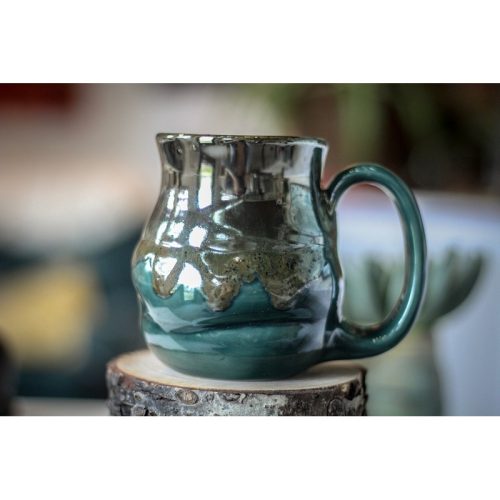 EXPERIMENT AUCTION #27 Barely Flared Spiral Mug – MISFIT, 13 oz.