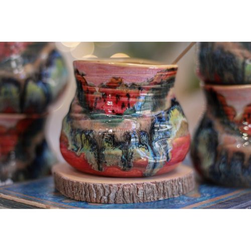 07-C Strawberry Hills Textured Divot ‘Sipping’ Cup, 12 oz. (This listing is for one cup)