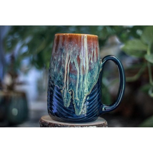 16-D New Wave Textured Stein Mug – TOP SHELF, 23 oz.