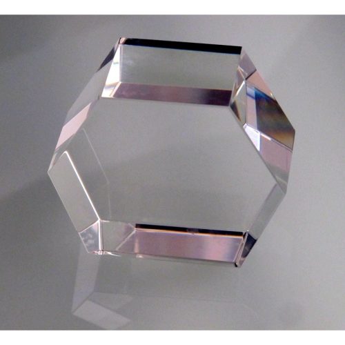 6 sided glass paperweight can be customizes,