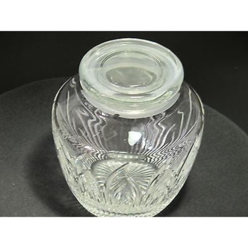 Cut glass Crystal candy jar Saratoga  Made in USA Mt Pleasant PA