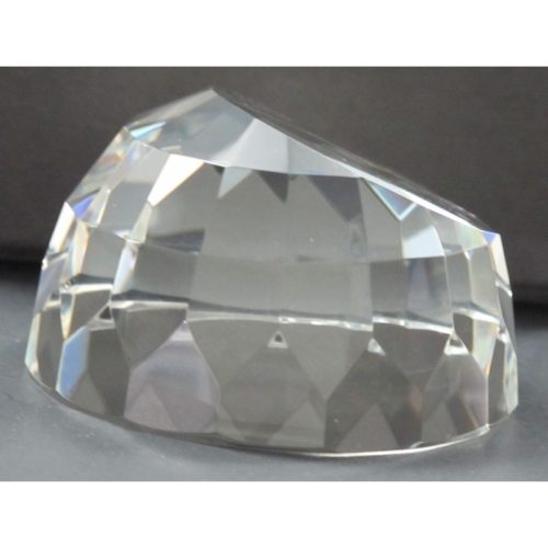 Half Globe pattern glass faceted paperweight,
