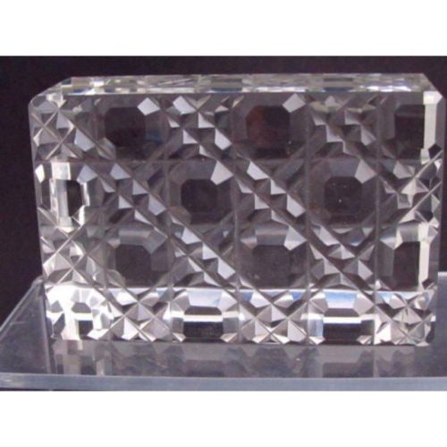 Hand Cut Glass paperweight, DEEP CUT 24% lead crystal