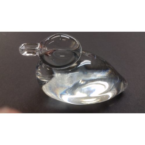 Hand made crystal duck made by Steuben artist for Lenox