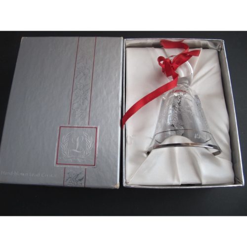 Lenox Crystal 1983 First annual Tree miniature bell ornament Made in USA