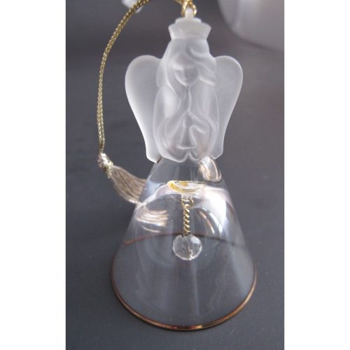 Lenox Crystal 1988 Angel Tree miniature bell ornament Made in USA