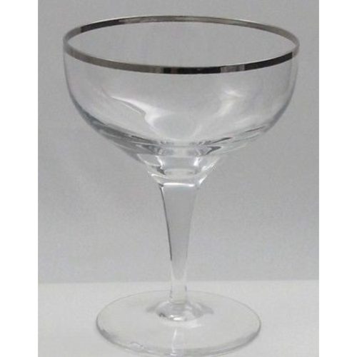 Lenox Weatherly dessert glass platinum band Crystal Made in USA Mt Pleasant PA