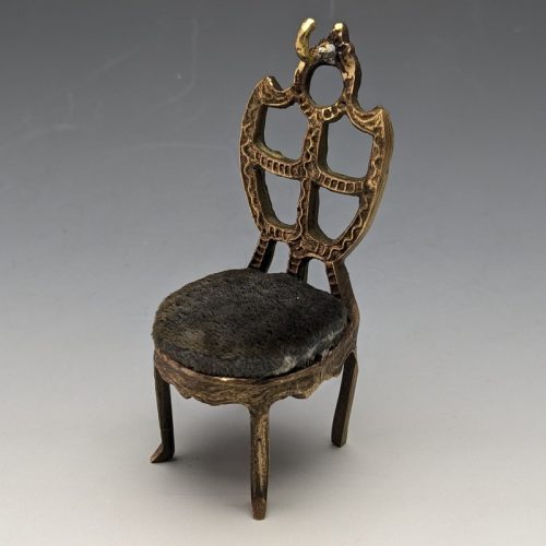 1920s Brass Chair Pocket Watch Holder Gray Sheet