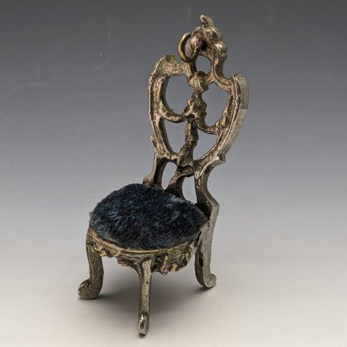 1920s Brass Chair Pocket Watch Holder Green Sheet