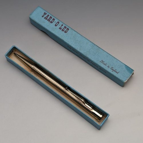 British Vintage Yard O’ Red Rolled Gold Propelled Pencil in Paper Box