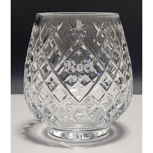 Crystal votive Hand blown Noel 1984.Made in USA