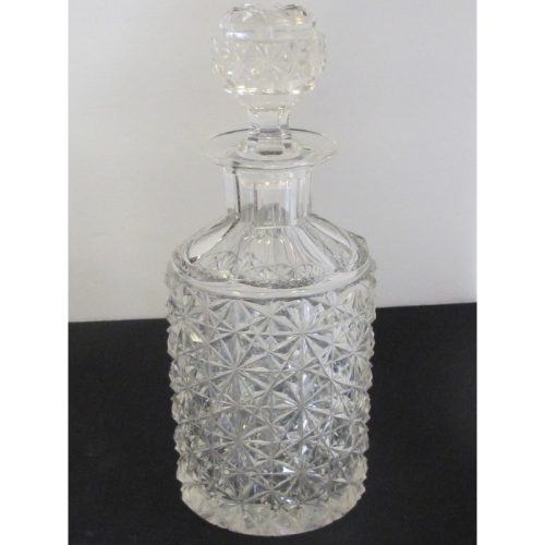 Cut glass Russian pattern decanter glass Hand cut