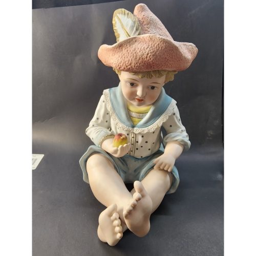 Hand painted bisque Porcelain piano doll