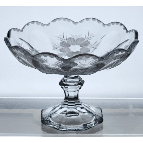 Heisey cut glass compote