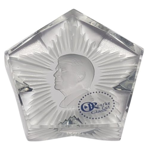 JIMMY Carter paperweight, Star shaped 24% lead crystal limited edition