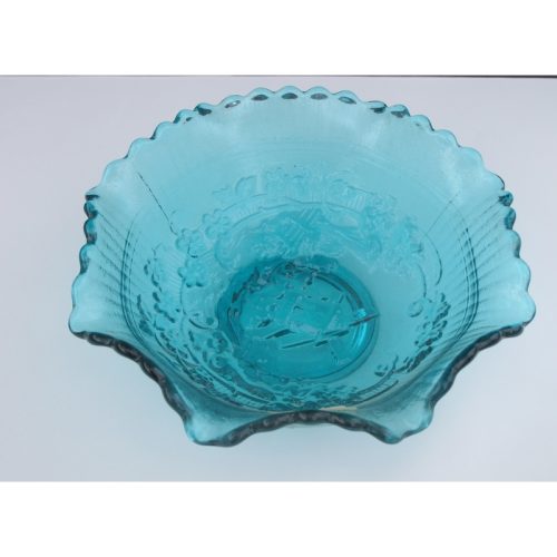 L.E Smith Glass Aqua windmill bowl
