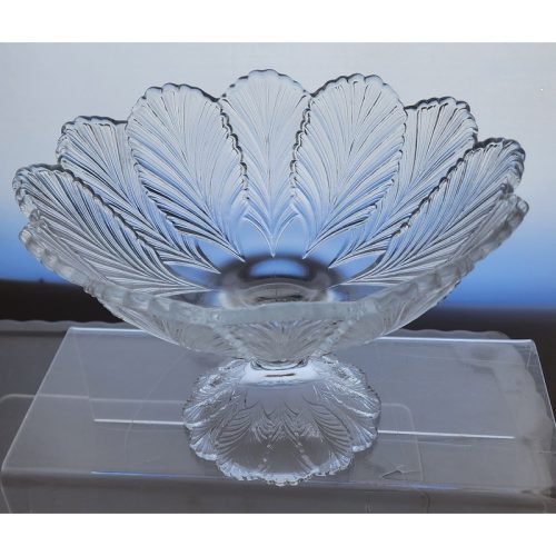 L E Smith Glass Pedestal bowl