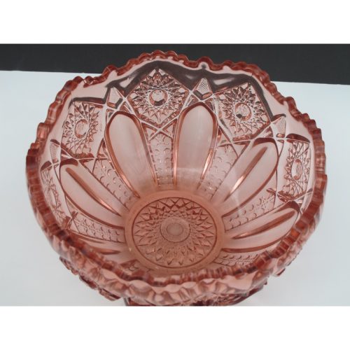 L.E Smith Glass pink bowl