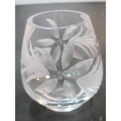 Lenox Chrysanthemum Crystal votive Hand blown Made in USA