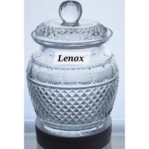 Lenox Cut glass Crystal cookie jar  Made in USA Mt Pleasant PA